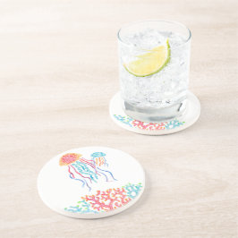クラゲカラフル砂岩コースター コースター