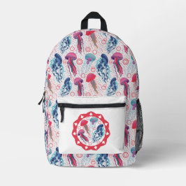 クラゲカラフル プリントバックパック