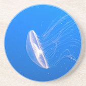 クラゲクール触手明るい青の水 コースター (正面)