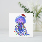 クラゲサンタ帽子クリスマスイルミネーションハッピージェリーマ 招待状 (スタンド正面)