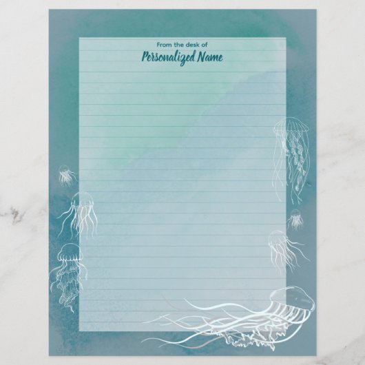 クラゲジーブライニング紙シート (正面)