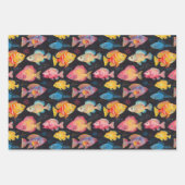 クラゲスター&各種魚種シーテーマ ラッピングペーパーシート (正面3)