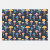 クラゲスター&各種魚種シーテーマ ラッピングペーパーシート (正面)