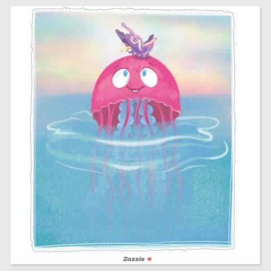 クラゲバタフライフレンズキッズルーム シール (シート)