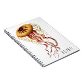 クラゲパーソナライズされた手帳 ノートブック (右側)