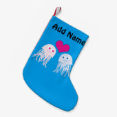 クラゲラブ スモールクリスマスストッキング (正面 (吊り時))