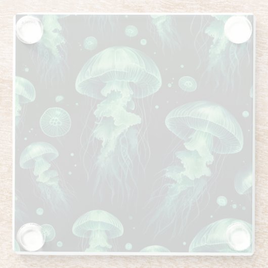 クラゲ光 ガラスコースター (裏面)