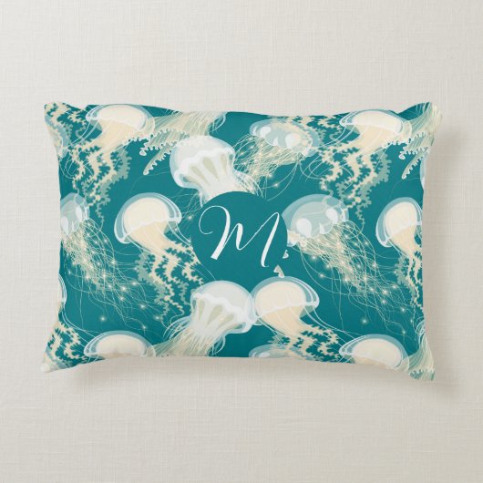 クラゲ入り青海夏シーズンモノグラム アクセントクッション (裏面)