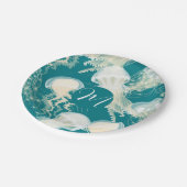 クラゲ入り青海夏シーズンモノグラム ペーパープレート (アングル)