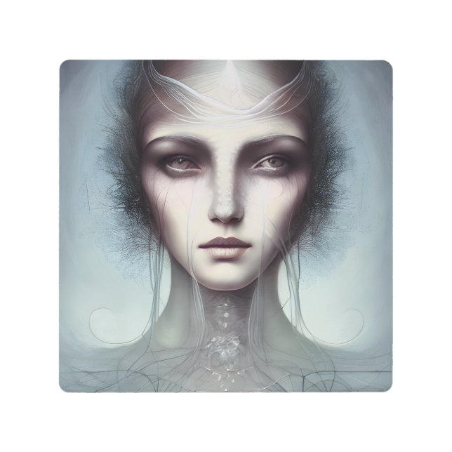 クラゲ女神メタルウォールアート メタルプリント (正面)