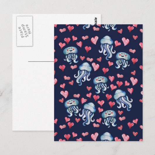 クラゲ好き ポストカード (正面/裏面)