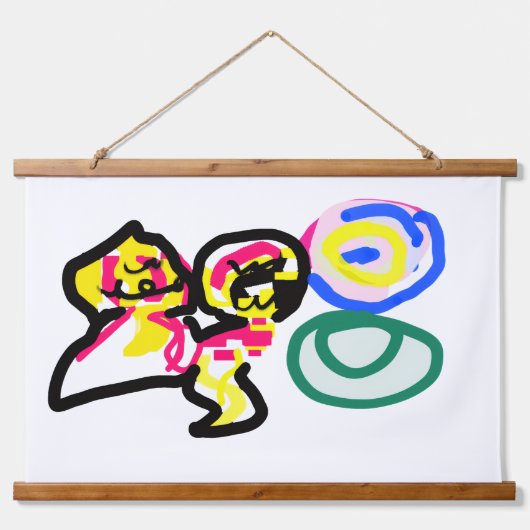 クラゲ好き  吊り下げ型タペストリー (正面)