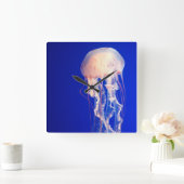 クラゲ時計 スクエア壁時計 (ホーム)