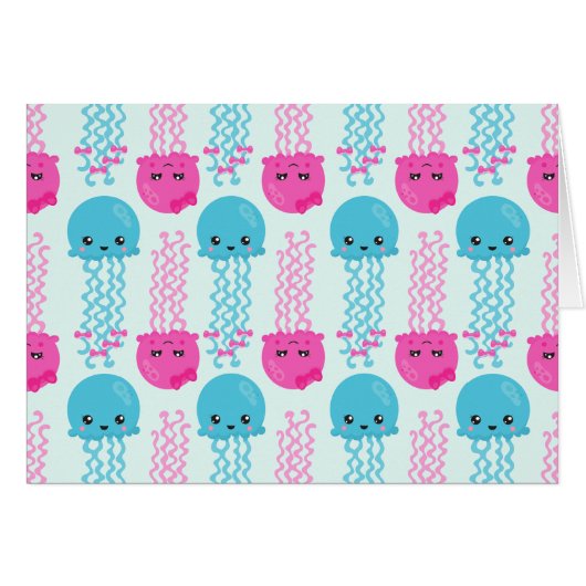 クラゲ模様，かわいいクラゲ，海獣 (正面横)