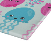 クラゲ模様，かわいいクラゲ，海獣 カッティングボード (角)