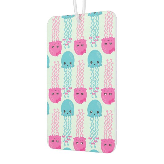 クラゲ模様，かわいいクラゲ，海獣 カーエアーフレッシュナー (左)