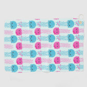 クラゲ模様，かわいいクラゲ，海獣 ゴルフタオル (横)