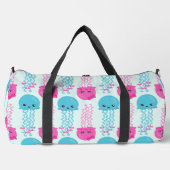 クラゲ模様，かわいいクラゲ，海獣 ダッフルバッグ (正面)