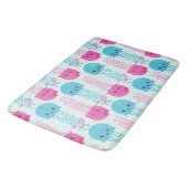 クラゲ模様，かわいいクラゲ，海獣 バスマット (アングル)