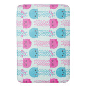 クラゲ模様，かわいいクラゲ，海獣 バスマット (正面縦)