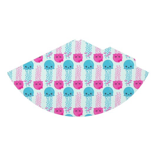 クラゲ模様，かわいいクラゲ，海獣 パーティーハット (正面)
