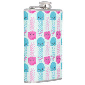 クラゲ模様，かわいいクラゲ，海獣 フラスク (右)