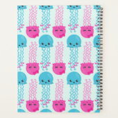 クラゲ模様，かわいいクラゲ，海獣 プランナー手帳 (裏面)