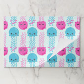 クラゲ模様，かわいいクラゲ，海獣 ペーパーパッド (折り畳み)