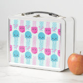 クラゲ模様，かわいいクラゲ，海獣 メタルランチボックス (インサイチュ)