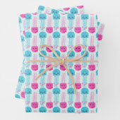 クラゲ模様,かわいいクラゲ,海獣 ラッピングペーパーシート (インサイチュ)