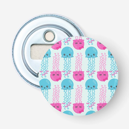 クラゲ模様，かわいいクラゲ，海獣 栓抜き (正面)