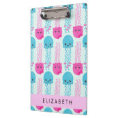 クラゲ模様，かわいいクラゲ，海，あなたの名前 クリップボード (左)