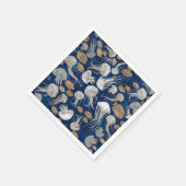 クラゲ水中パターン スタンダードカクテルナプキン (角)