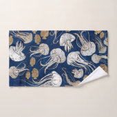 クラゲ水中パターン バスタオルセット (ハンドタオル)