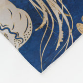 クラゲ水中パターン フリースブランケット (角)