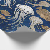 クラゲ水中パターン ラッピングペーパー (角)