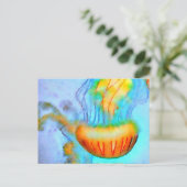 クラゲ水彩はがき ポストカード (スタンド正面)