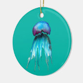 クラゲ水彩カラフルモダン水中競技 セラミックオーナメント (左)