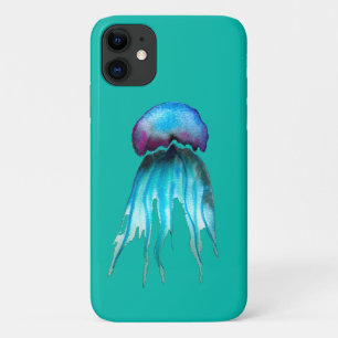 クラゲ水彩カラフルモダン水中競技 iPhone 11 ケース
