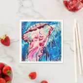 クラゲ水彩海芸術 スタンダードカクテルナプキン (インサイチュ)