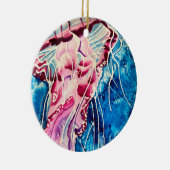 クラゲ水彩海芸術 セラミックオーナメント (右)