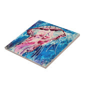 クラゲ水彩海芸術 タイル (側面)