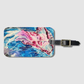 クラゲ水彩海芸術 ラゲッジタグ (正面横)