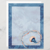 クラゲ水彩無地の文字筆記用紙 (正面/裏面)