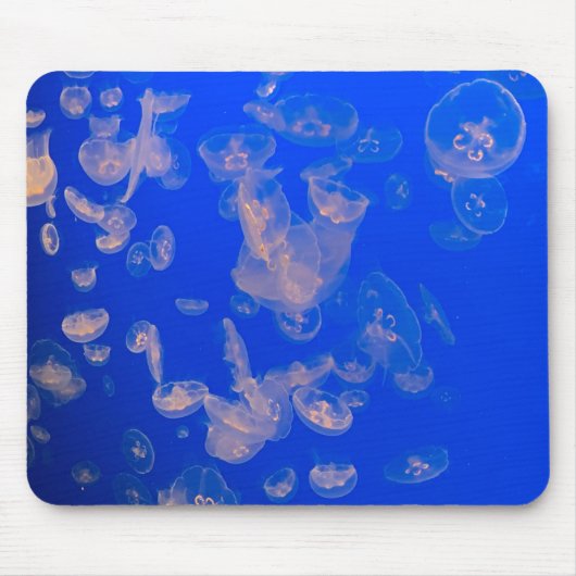 クラゲ水泳写真海 マウスパッド (正面)
