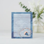 クラゲ水色裏書状筆記用紙 (スタンド正面)