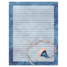 クラゲ水色裏書状筆記用紙