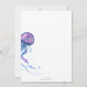 クラゲ海ビーチザシーベビーシャワー サンキューカード (裏面)