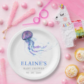 クラゲ海ビーチザシーベビーシャワー ペーパープレート (パーティー)