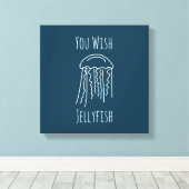 クラゲ海洋生物水中競技 モダン キャンバスプリント (インサイチュ (ウッドフロア))